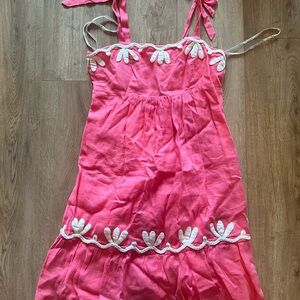 Lilly Pulitzer Pink Dress with White Trim
